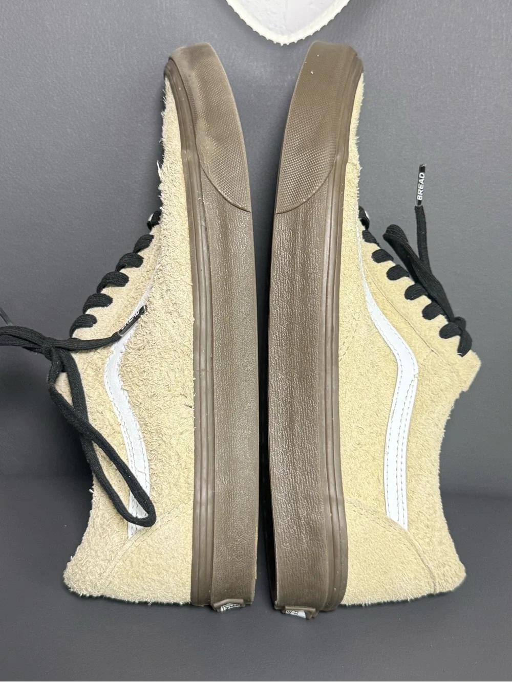 Vans Old Skool 'Hairy Suede' Low Top Sneakers Khaki M-9.5 | W-11